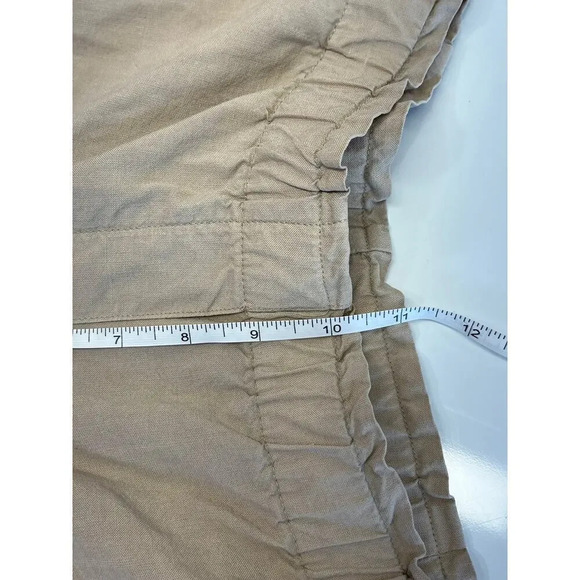 PURE JILL Womens L Khaki Elastic Waist Wide Leg 100% Lyocell Pants - Picture 5 of 14